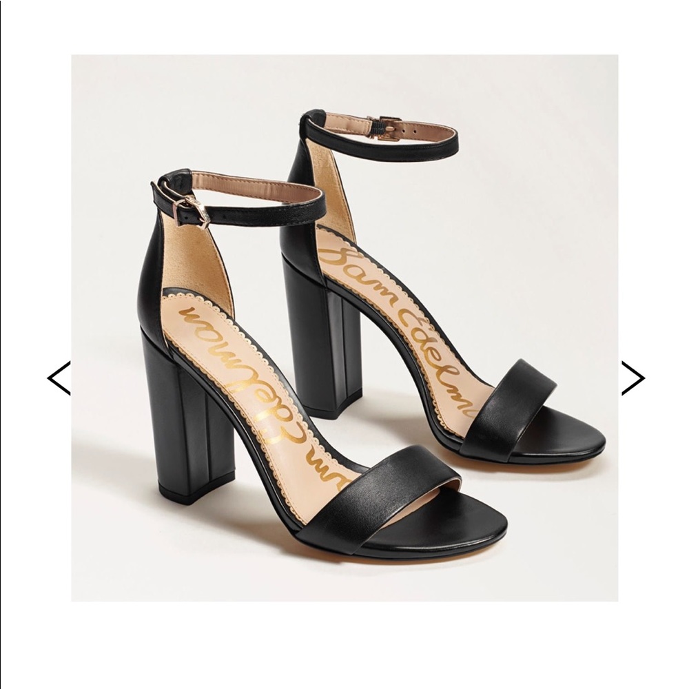 Sam Edelman Yaro Block Heel - Black Leather Size 10